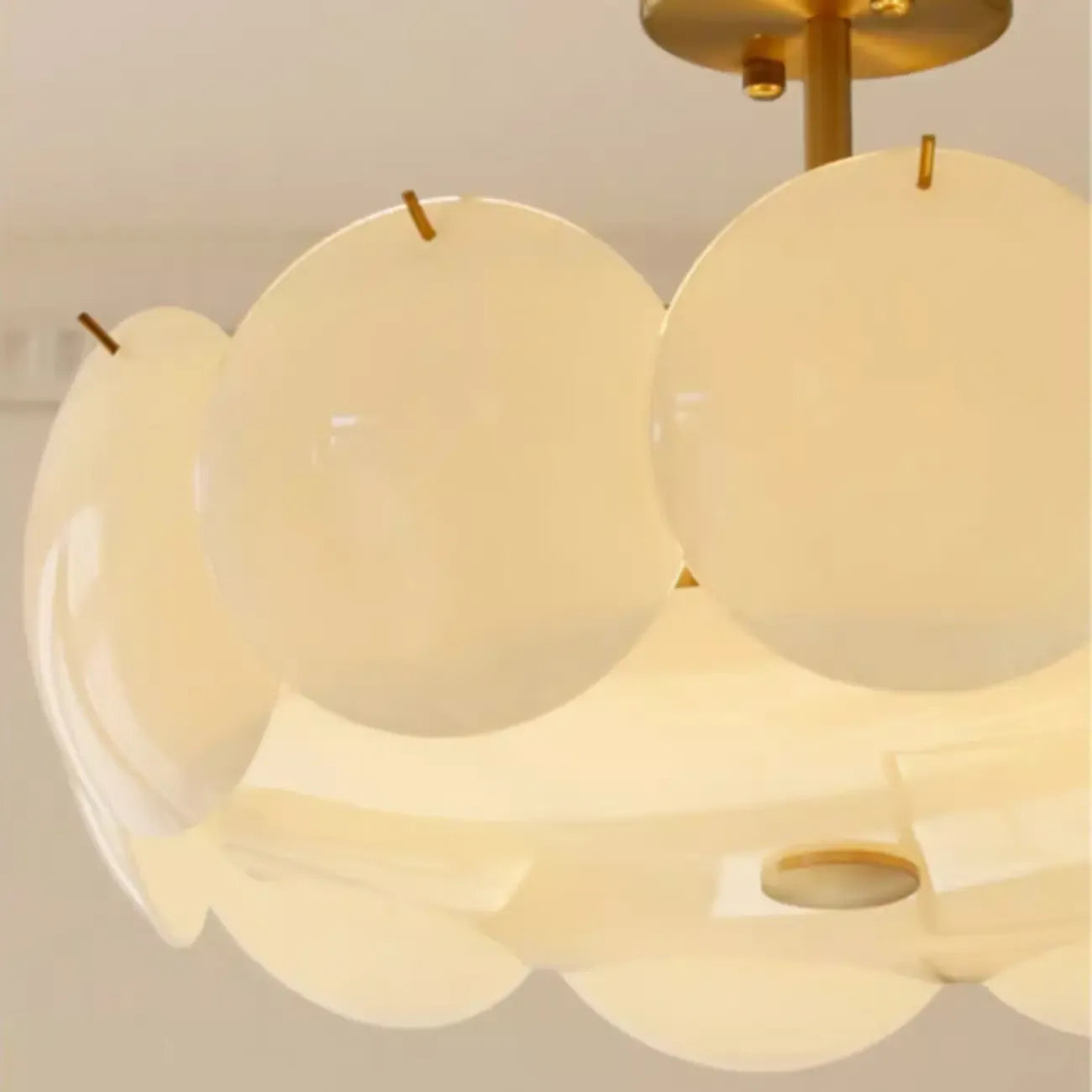 Geometric Round Ceiling Light Fixture for Modern Living Room