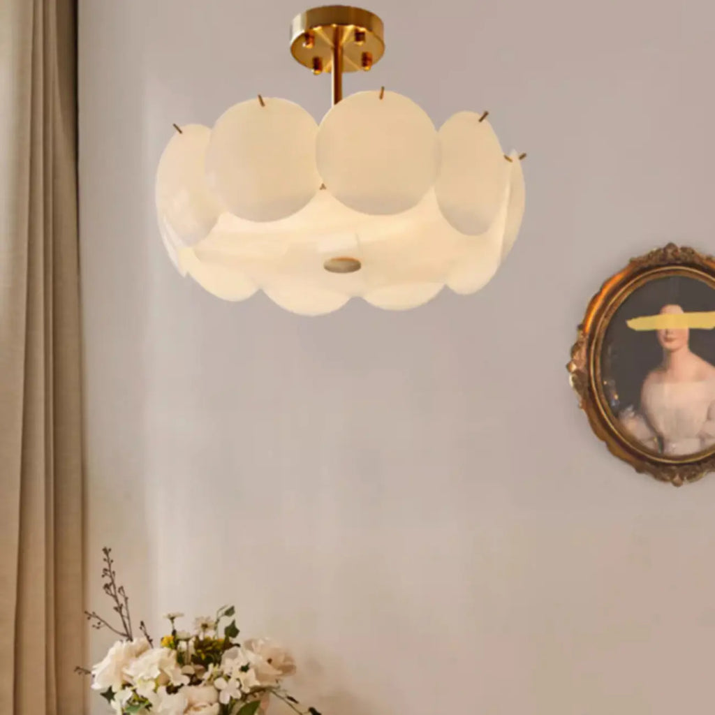 Geometric Round Ceiling Light Fixture for Modern Living Room