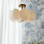 Geometric Round Ceiling Light Fixture for Modern Living Room