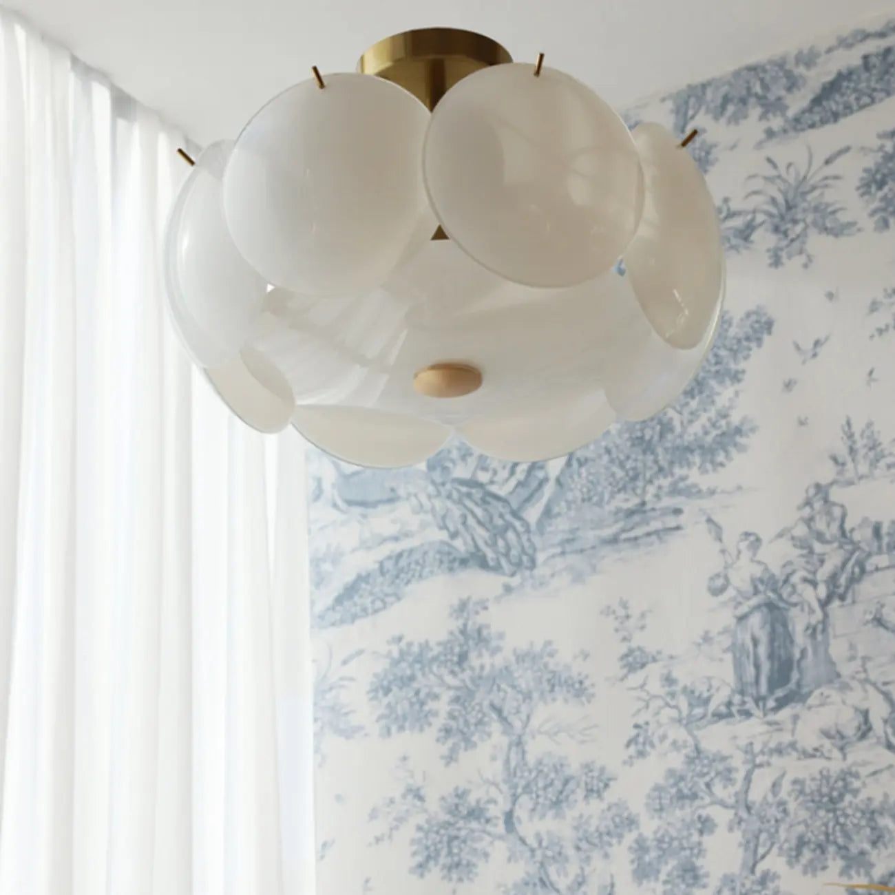 Geometric Round Ceiling Light Fixture for Modern Living Room