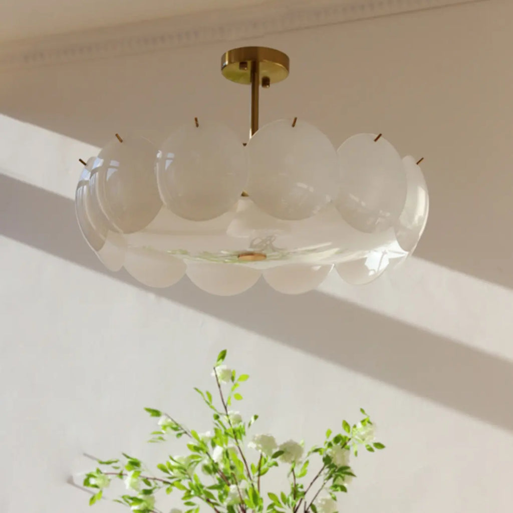 Geometric Round Ceiling Light Fixture for Modern Living Room