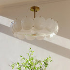 Geometric Round Ceiling Light Fixture for Modern Living Room