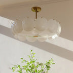 Geometric Round Ceiling Light Fixture for Modern Living Room