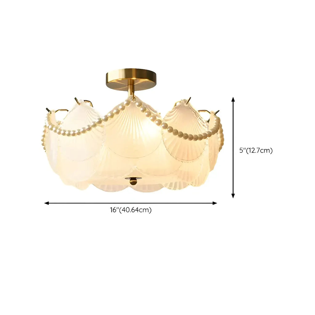 Geometric Round Ceiling Light Fixture for Modern Living Room