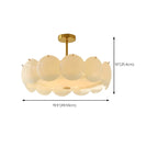 Geometric Round Ceiling Light Fixture for Modern Living Room