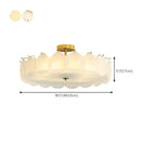 Geometric Round Ceiling Light Fixture for Modern Living Room