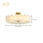 Geometric Round Ceiling Light Fixture for Modern Living Room