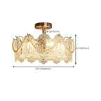 Geometric Round Ceiling Light Fixture for Modern Living Room