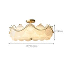 Geometric Round Ceiling Light Fixture for Modern Living Room