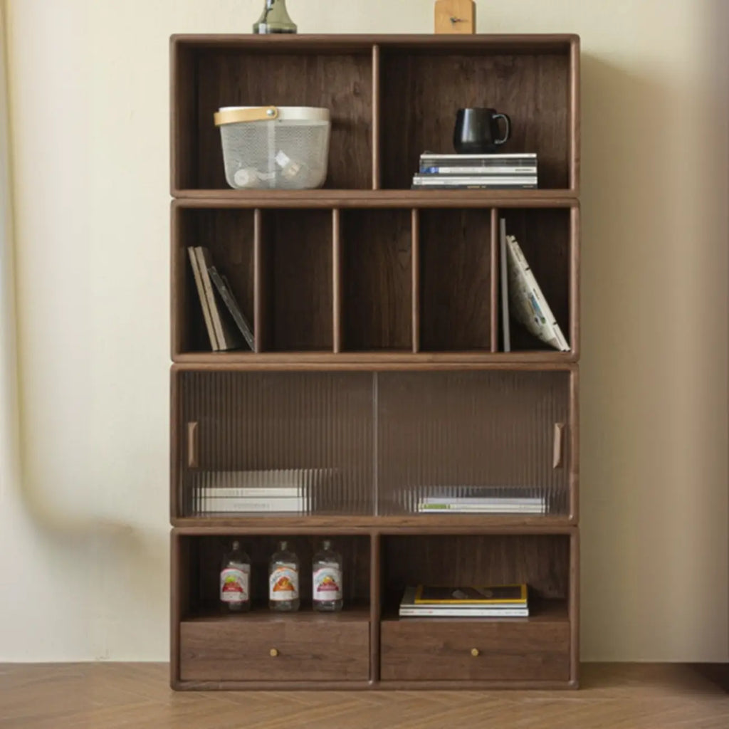 Modern Pine Rectangular Accent Cabinet for Home Display