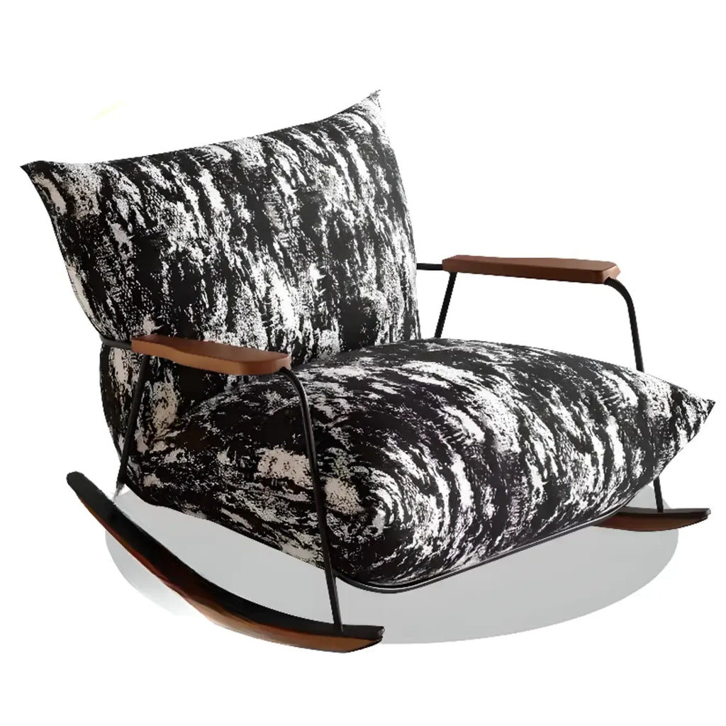 Modern Stain Resistant Upholstered Rocking Chair for Living Room