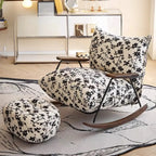 Modern Stain Resistant Upholstered Rocking Chair for Living Room