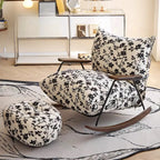 Modern Stain Resistant Upholstered Rocking Chair for Living Room