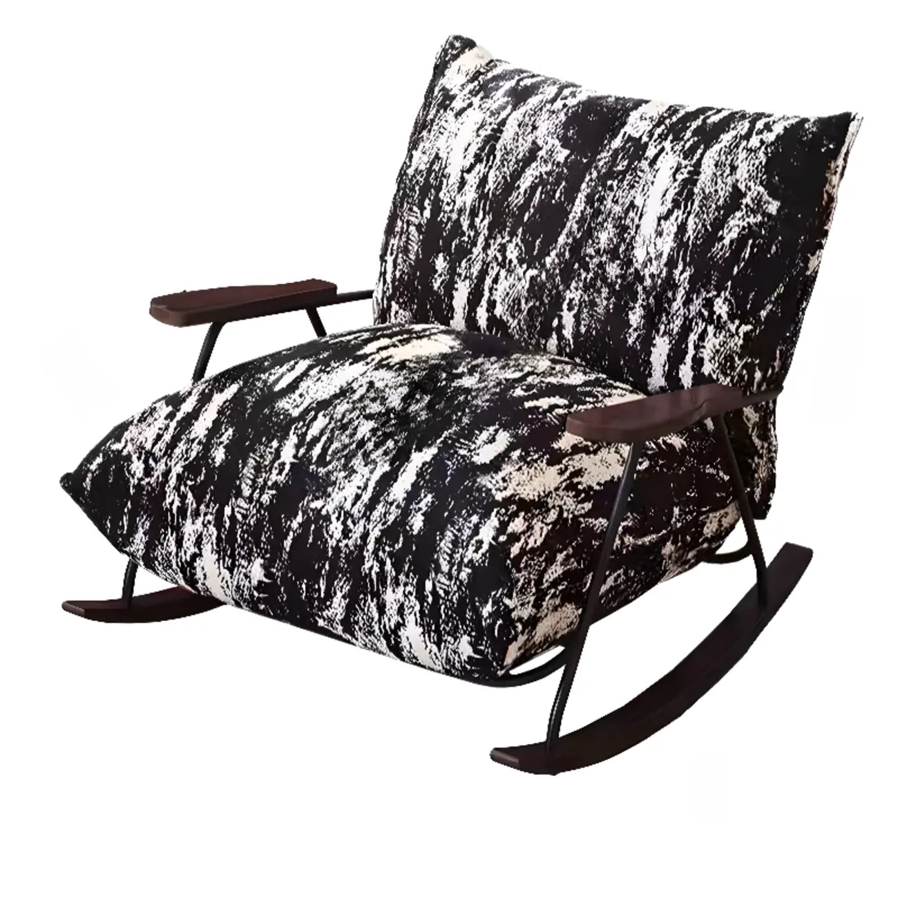 Modern Stain Resistant Upholstered Rocking Chair for Living Room