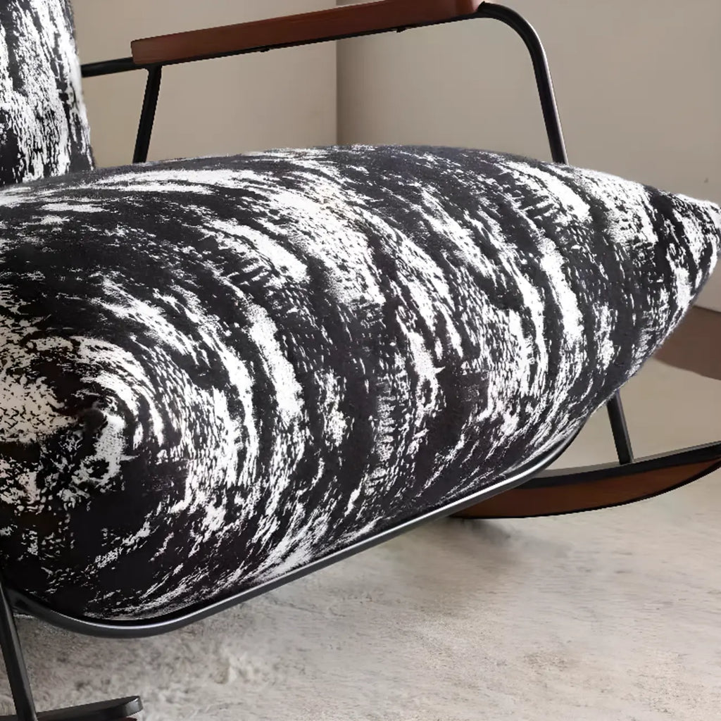 Modern Stain Resistant Upholstered Rocking Chair for Living Room