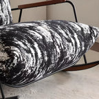 Modern Stain Resistant Upholstered Rocking Chair for Living Room