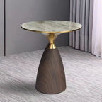 Glam Chairside Metal Round End Table for Living Room