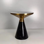 Glam Chairside Metal Round End Table for Living Room