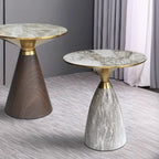 Glam Chairside Metal Round End Table for Living Room