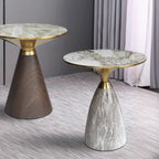 Glam Chairside Metal Round End Table for Living Room