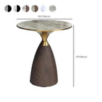 Glam Chairside Metal Round End Table for Living Room