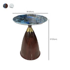 Glam Chairside Metal Round End Table for Living Room