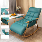 Modern Metal Track Arms Upholstered Rocking Chair