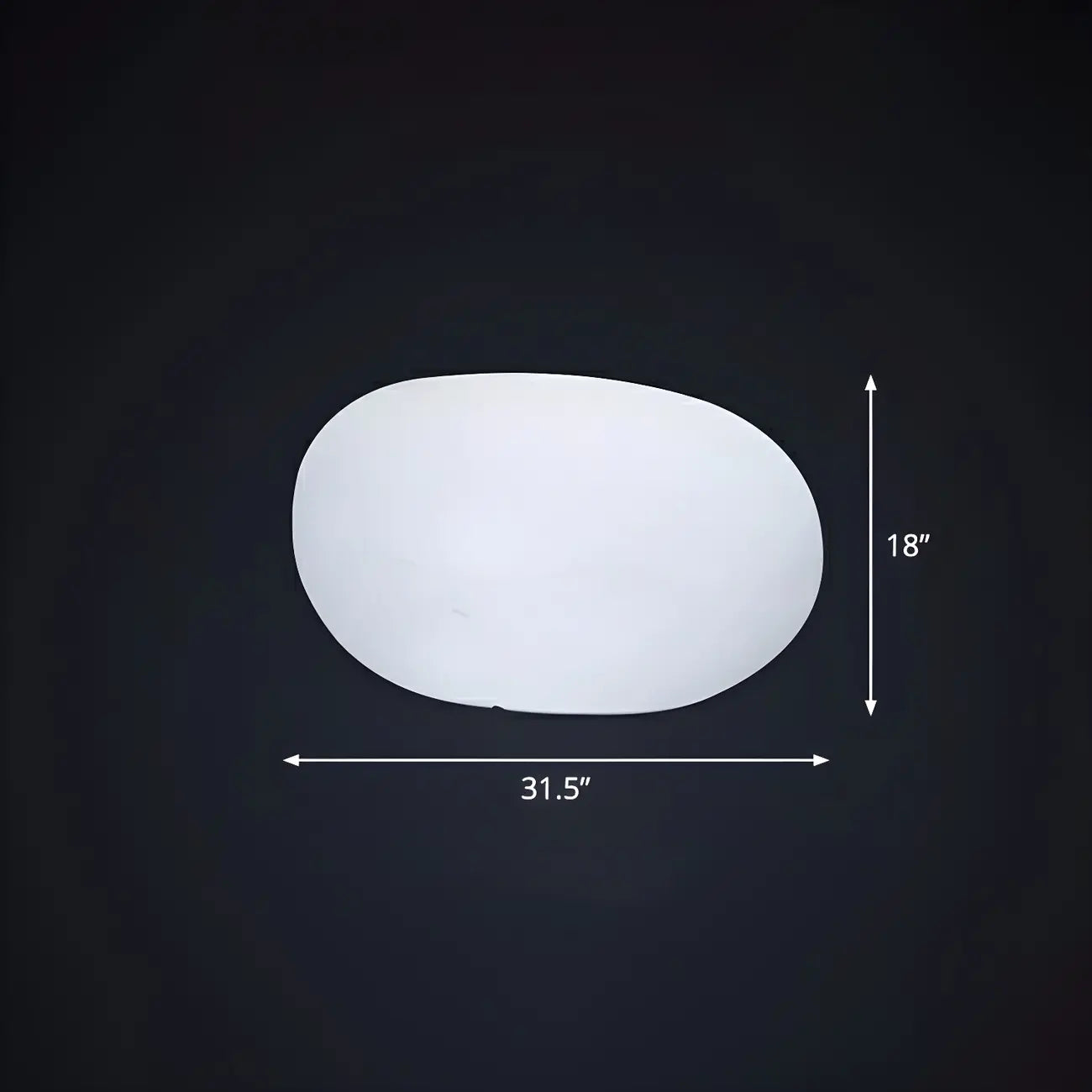 LED White Stone Shaped Landscape Light for Lawn Decor