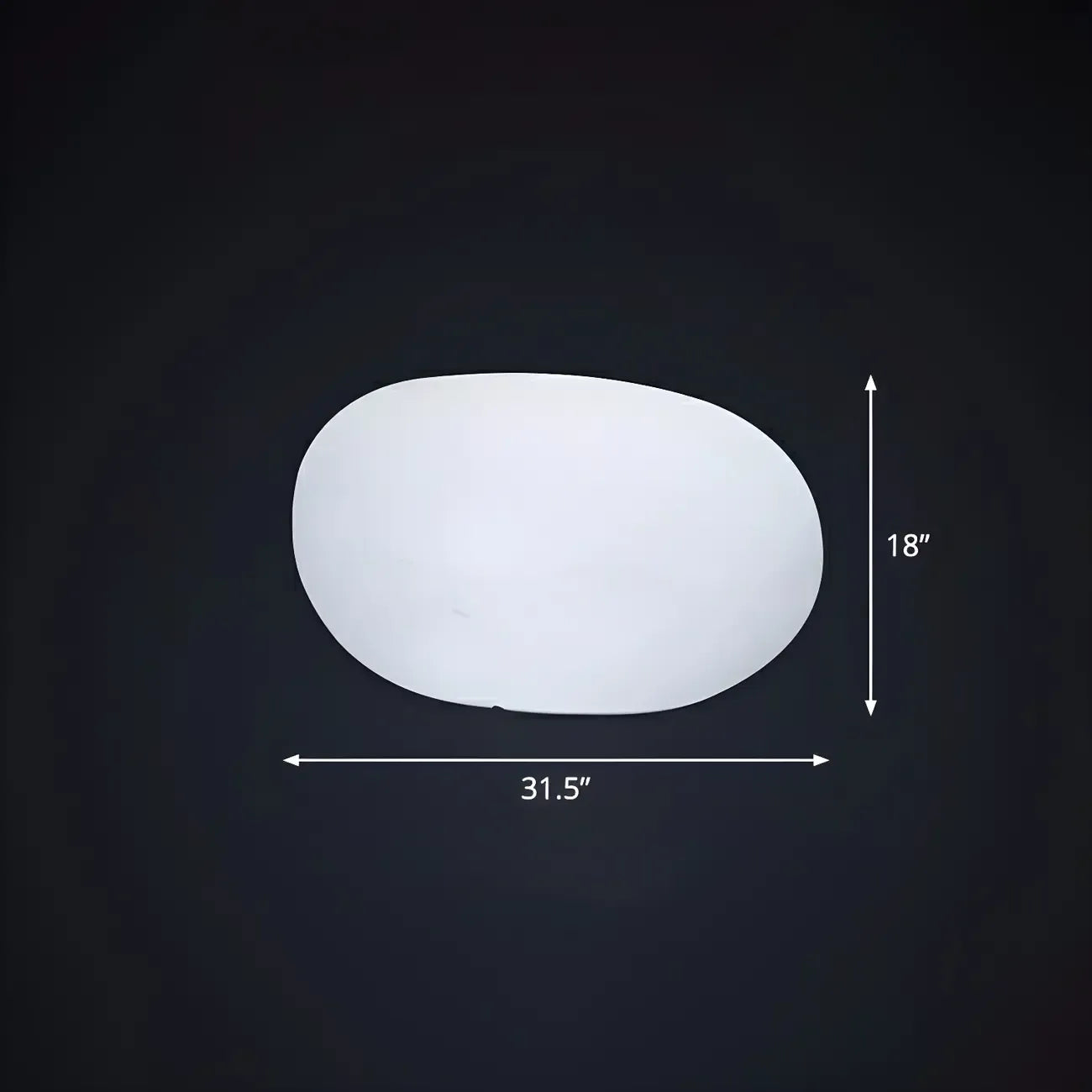 LED White Stone Shaped Landscape Light for Lawn Decor