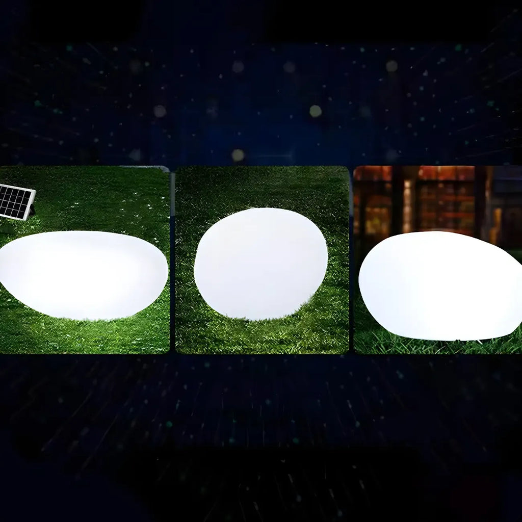 LED White Stone Shaped Landscape Light for Lawn Decor