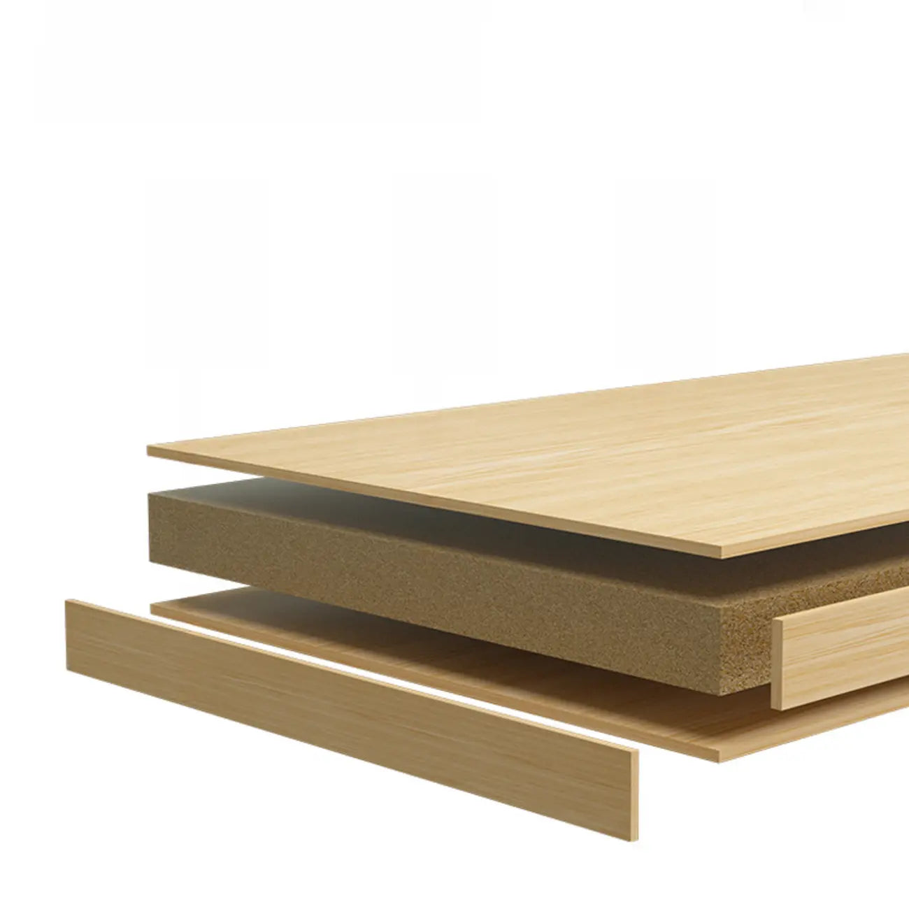 Wooden Square Bedside Storage Table with Up/Dowm Drawer