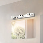Modern Mini Silver LED Vanity Light for Bathroom Decor