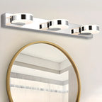 Modern Mini Silver LED Vanity Light for Bathroom Decor