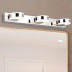 Modern Mini Silver LED Vanity Light for Bathroom Decor