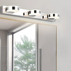Modern Mini Silver LED Vanity Light for Bathroom Decor