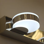 Modern Mini Silver LED Vanity Light for Bathroom Decor