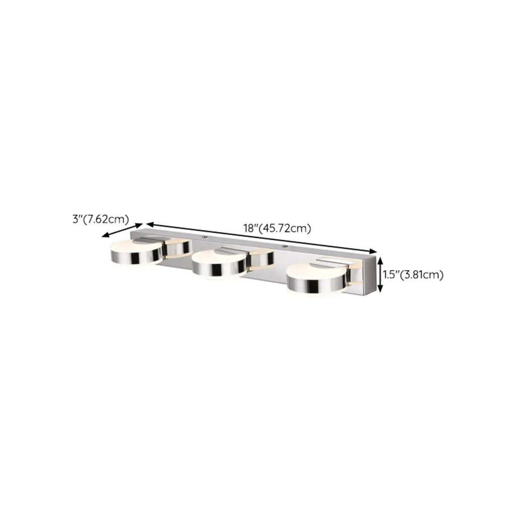 Modern Mini Silver LED Vanity Light for Bathroom Decor