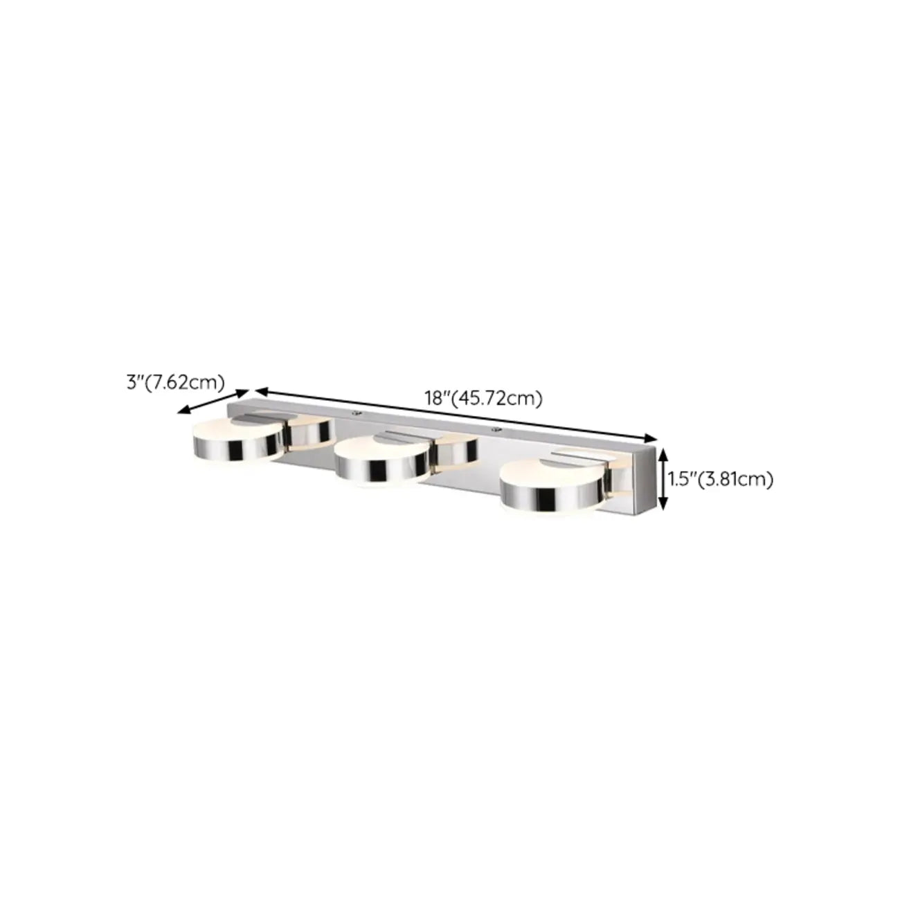 Modern Mini Silver LED Vanity Light for Bathroom Decor