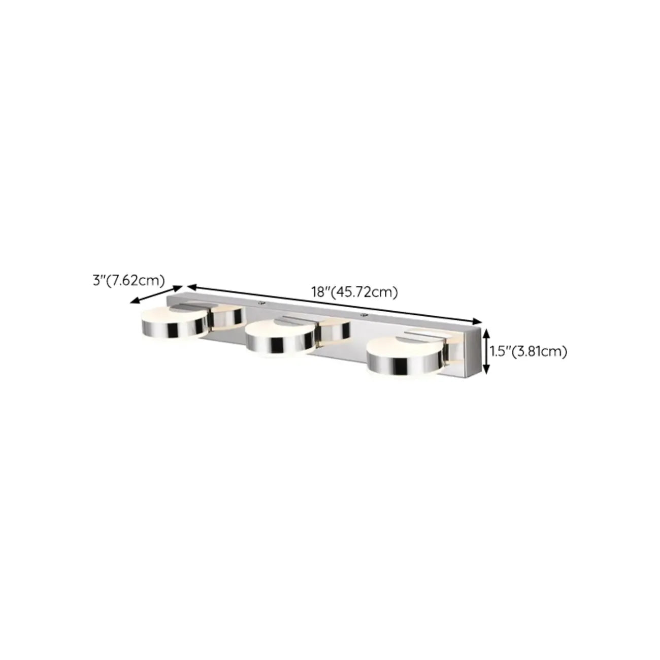 Modern Mini Silver LED Vanity Light for Bathroom Decor