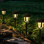 Solar LED Crystal Outdoor Bollard Lights for Gardens and Patios