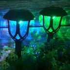 Solar LED Crystal Outdoor Bollard Lights for Gardens and Patios