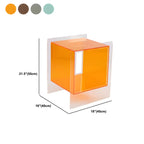 Modish Transparent Acrylic Nightstand with Open Shelf & Wheels