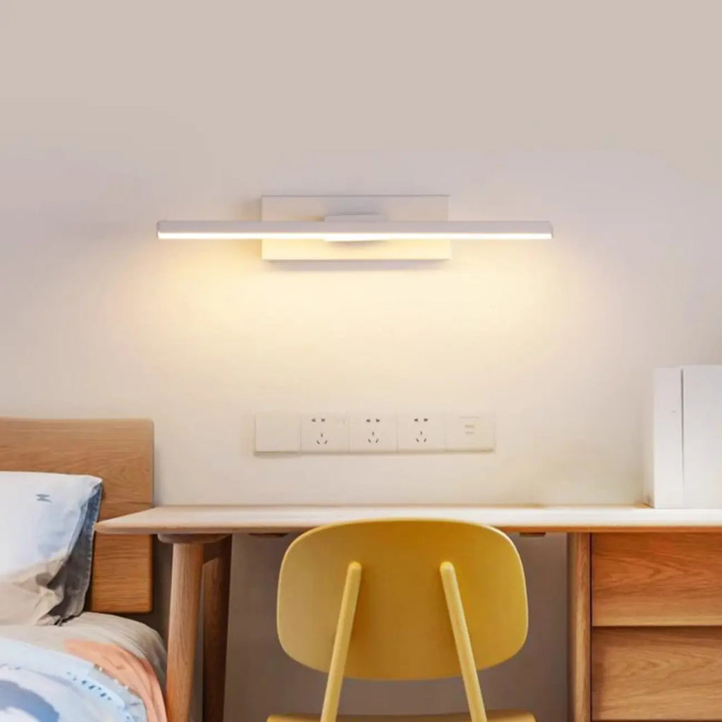 Rotatable Simple Black Linear Mini Wall Sconce Dimmable