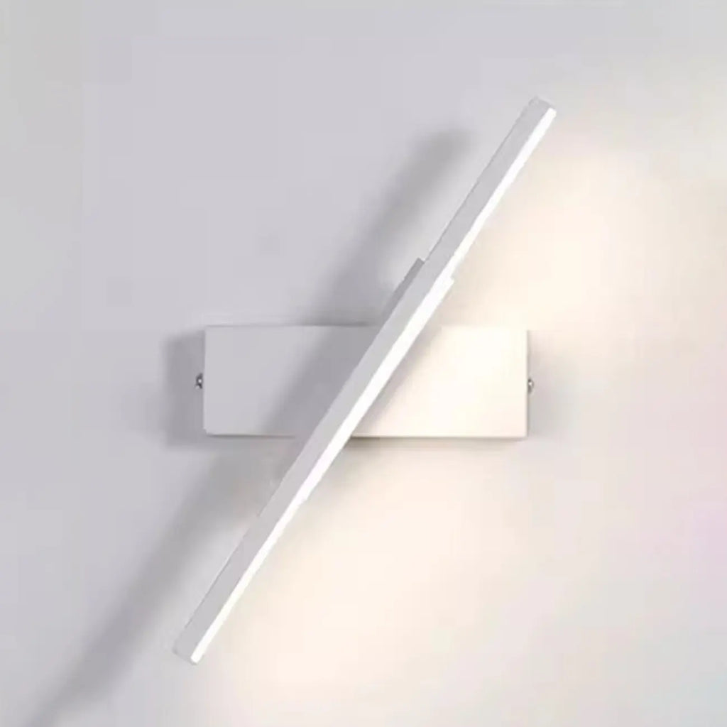Rotatable Simple Black Linear Mini Wall Sconce Dimmable