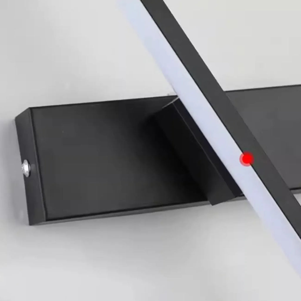 Rotatable Simple Black Linear Mini Wall Sconce Dimmable