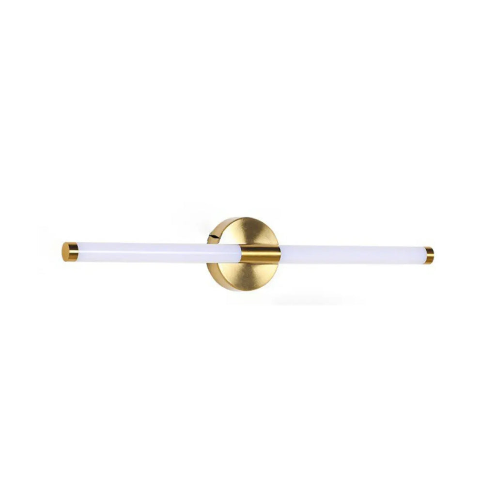 Minimalist Dimmable Gold Tube Vanity Light for Bathroom