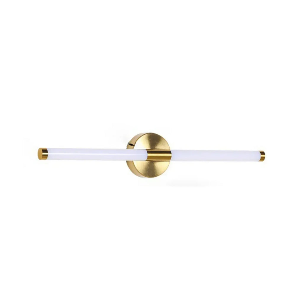 Minimalist Dimmable Gold Tube Vanity Light for Bathroom