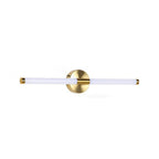 Minimalist Dimmable Gold Tube Vanity Light for Bathroom