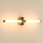 Minimalist Dimmable Gold Tube Vanity Light for Bathroom