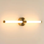 Minimalist Dimmable Gold Tube Vanity Light for Bathroom